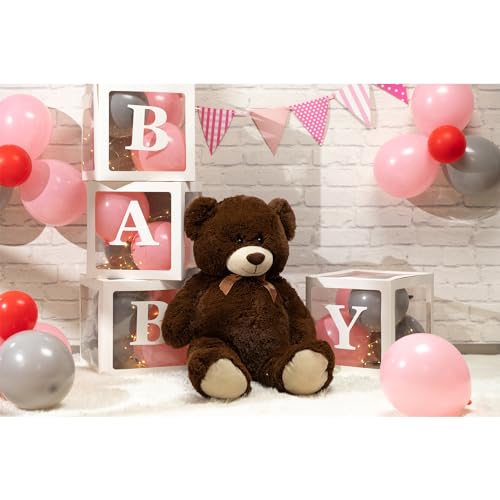HollyHOME Big Teddy Bear, Large Bear Stuffed Animal, 36", Chocolate Brown by HollyHOME - Used condition - Image 4