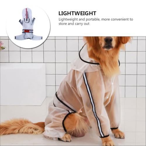 Poncho para perros con capucha cómoda de TPU impermeable contra lluvia 8