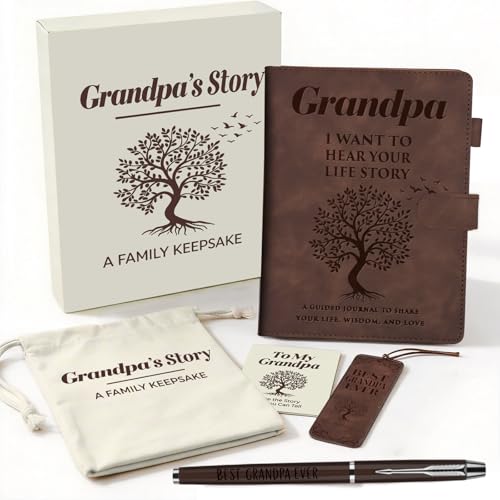 BELIVIUM Grandpa I Want To Hear Your Story Leather Journal