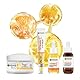 Garnier Vitamin C Set Glow Booster Set für Tag und Nacht aus Brightening Anti-Dark-Spot Serum, Vitamin C Glow Booster Augenpflege Vitamin C Glow Booster Nachtserum und Vitamin C Tagescreme, 4 teilig
