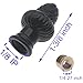 HAJXZH 1 Pcs Lamp Finial Cap Knob Solid Lamp Shade Decoration Retro Lamp Finial Decoration with Dual-Thread for Lamp Shade Holder Harp Tops (Black)