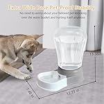 6L Automatic Dog Water Bowl Dispenser - Staltwo Pet Water Dispenser, Large Capacity Water Feeder for Cats and Dogs, BPA-Free, 6-Liter Grey - Image 3