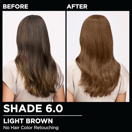 Garnier Olia Hair Color, Ammonia-Free Permanent Hair Dye, Oil-Powered Formula for 100% Gray Coverage and 3x Shinier Hair, Vegan & Cruelty Free, 6.0 Light Brown, 1 Count - image 6