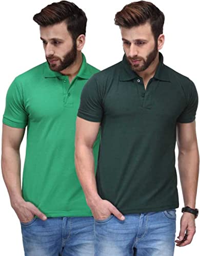 Image of T.N.X Men's Regular Fit Polos (Pack of 2)