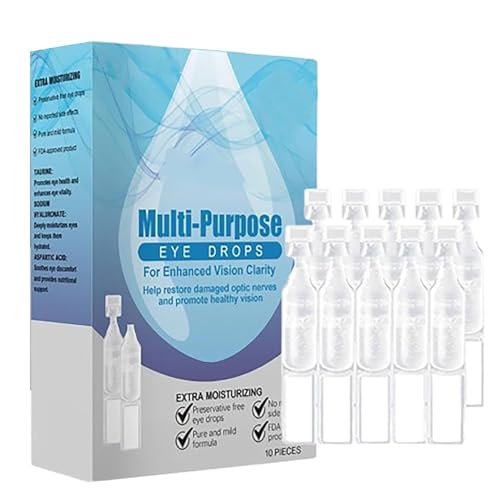 OptiviPro - Gotas multiusos para los ojos, Sharpoptix, gotas para los ojos OptiviPro, gotas para los ojos multiusos, gotas para los ojos OptiviPro Presbicia para mujeres y hombres, 10 unidades/caja