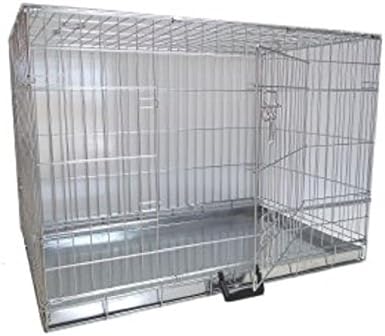 silver dog cage