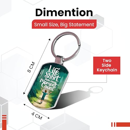 Image of Premium Printed Metal Keychain for Men & Women | High-Definition Artwork Print | Durable Key Ring for Car, Bike, Home & Office Keys | Stylish Decorative Key Holder Gift