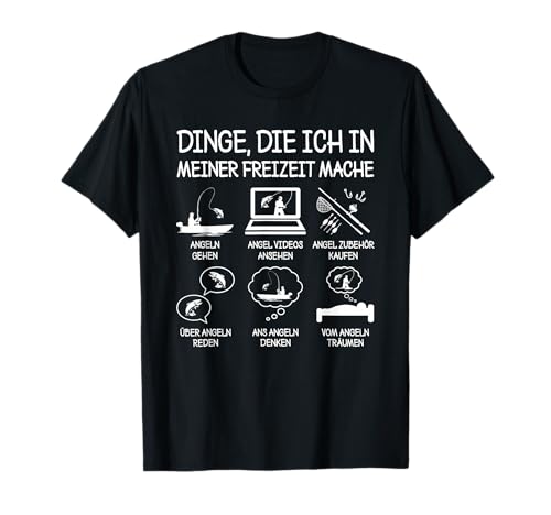 Produktfoto von Freizeit Angeln Fischen Lustiger Angler Spruch Fischer Angel T-Shirt