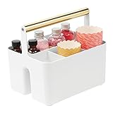 CON 4 COMPARTIMENTOS: Esta caja con asa es adecuada para accesorios de cocina. Los 3 compartimentos pequeños sirven como cesta de cubiertos y el más grande es ideal para servilletas o platos de papel.
