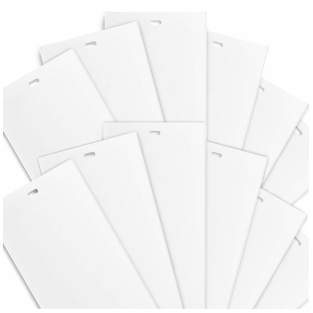 Lamelles de Rechange for Store Vertical, PVC Blanc Découpable 210 cm