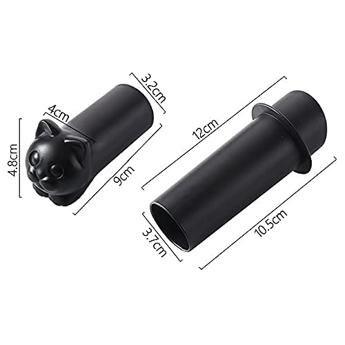 Toallero Portarrollos de Papel higiénico para Gatos, Soporte para Papel de Cocina, Adhesivo para Pared, toallero, Colgador de pañuelos de baño Creativo (Color: Negro)