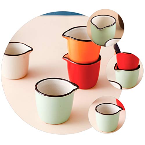 HEMOTON 2 peças mini creme de cerâmica para café e leite, jarro de 40 ml, jarro de servir, jarra de