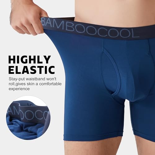 Image of BAMBOO COOL Breathable Men's Underwear Modern Multipack Comfortsoft Moisture-Wicking Boxer Briefs 6 Pack