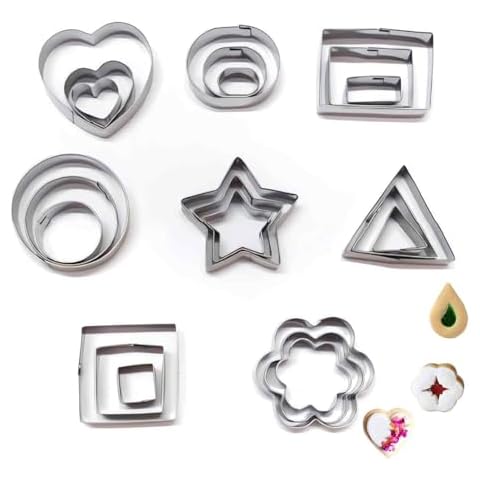 24-Piece Stainless Steel Cookie Cutter Set Cover