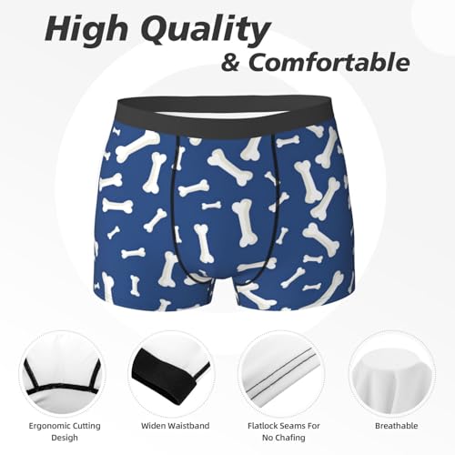 Dog Bone Traces Boxer Briefs Men Underwear Moisture Wicking Elastic Belt Boxers Breathable Ball Pouch Short Briefs4