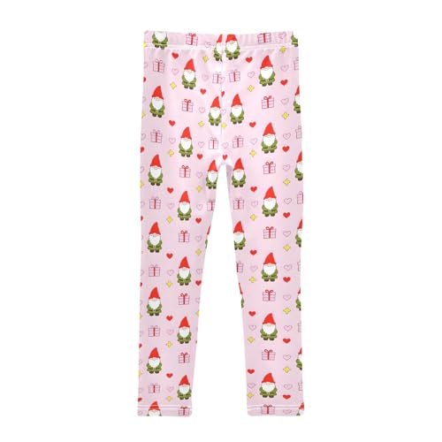 Gnomes Stars Gift Pattern Girls Leggings Soft Comfortable Athletic Leggings Dancing Pants for 4-10 Years2