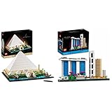 LEGO Architecture Cheops-Pyramide Bausatz für Erwachsene zum Basteln als kreatives Hobby & Architecture Singapur Modellbausatz für Erwachsene, Skyline-Kollektion, Home Deko zum Basteln und Sammeln