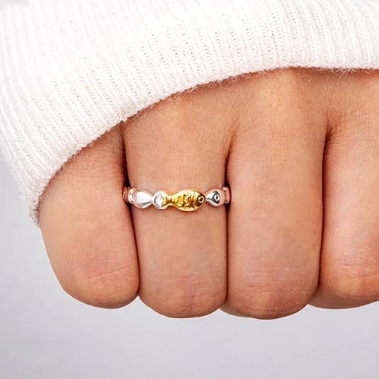 Two Tone Rings for Women Men