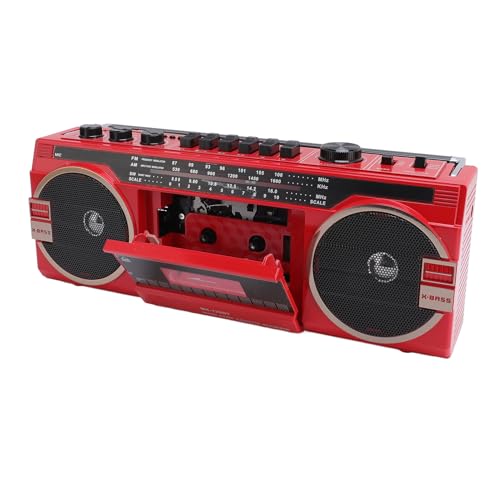 Radio de Grabadora de Reproductor de Cassette de Retro con Ranura USB (EU)