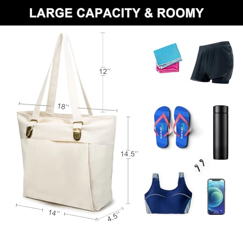 KUAK Yoga Mat Bag with Adjustable Yoga Mat Holder Pocket Fits Most Size Mats, Large Canvas Yoga Mats Tote Bags and Carriers, Yoga Mat Carryall Bag for Women, Gym, Pilates, Workout - Image 5