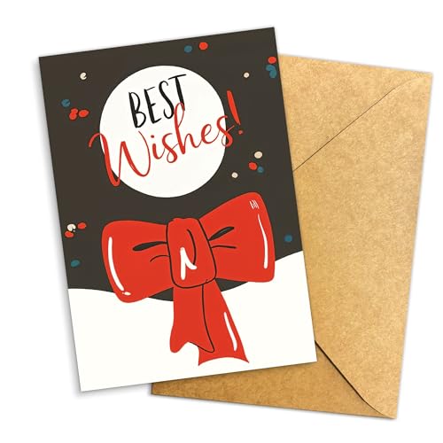 (5.3 x 8C`) Best Wishes NX}XJ[h Ԃ{{fUC FlAƑAtAւ̃GKgȃzf[O[eBOA~j}ȃX^Cƕt̃_ȂjJ[h (Xmas 12)