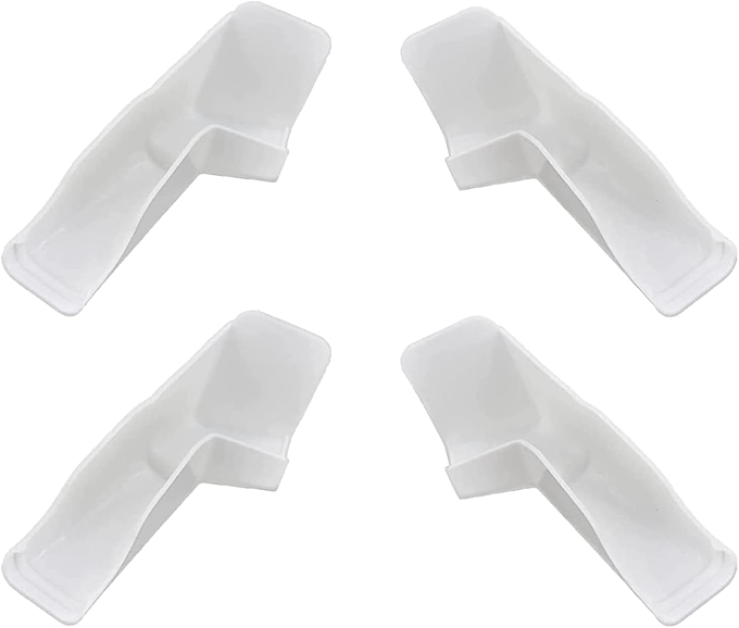 Podoy RV雨槽导水槽套装（左侧和右侧白色）