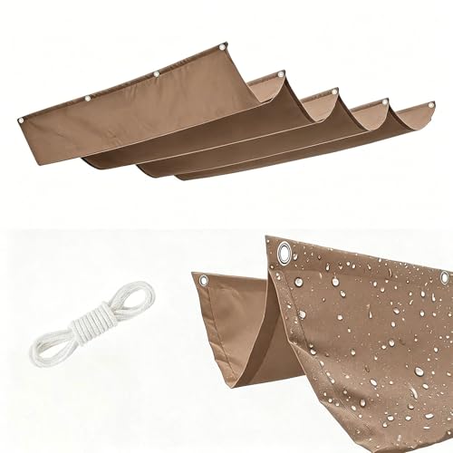 Voile d'ombrage rétractable imperméable anti-UV 1x1.5m marron