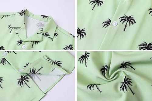 Image of SANGTREE Family Matching Hawaiian Outfits , Casual Beach Travel Clothes ，Vacation Clothing Set for Women & Men & Girls & Boys