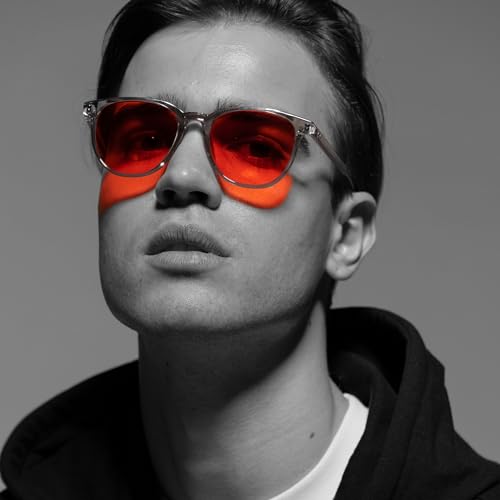 Image of ULTRAHUMAN Blue Light-Blocking Glasses (Night) | Improve Sleep Quality | Enhance Productivity | Reduce Eye Strain, Elegant Eyewear for Computer, Gaming, & Reading