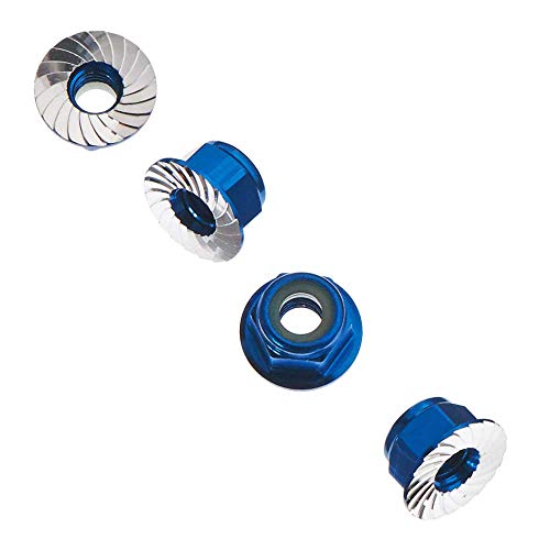 Image of Axial Wheel Nut M4 Serrated Blue (4), AXIC1046