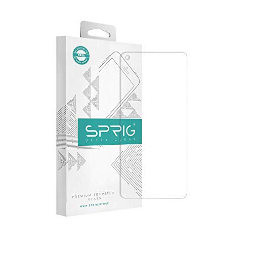 Image of SPRIG Clear Tempered Glass Screen Protector for REALME 9PRO PLUS 5G, Scratch Proof, Smudge Resistant, Glossy Finish with Installation Kit, Protects display area compatible with Back Case