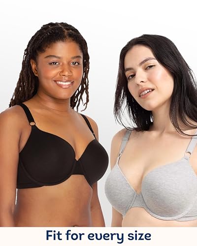 Image of Fruit of the Loom Women's Smooth Cotton T-Shirt Bra - Ultra-Soft, Flexible, and Invisible Under Tees