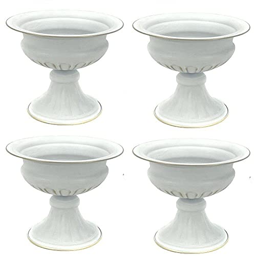 Vase en métal trompette pour centre de table de mariage chic