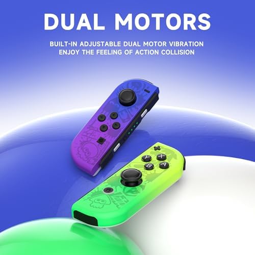 Controllers Compatible with Nintendo Switch, Wireless Replacement Switch Controllers, Left and Right Switch Gamepad Support Dual Vibration/Wake-up/Motion Control. (blue and green) - 3