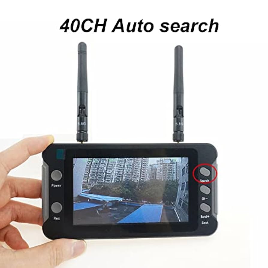 Amazon | FPVモニター 4.3インチIPS 800 x 480解像度 5.8GHz