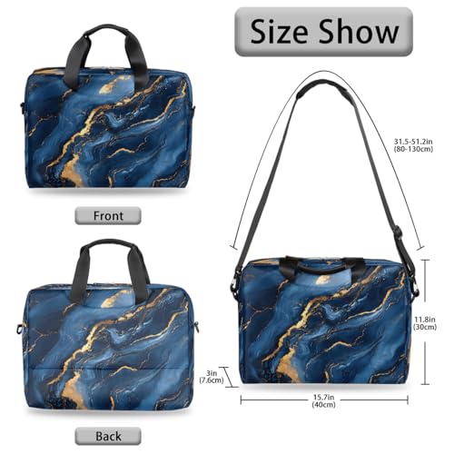 Maletín para portátil 16" azul oscuro impermeable miniatura 6