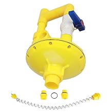 Chicken Water Pressure Regulator, Automatic Double Pipe Pressure Reducing Valve, Watering Drinker System for Farmed Chicken Feeding EquipmentA