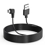 Gebildet ミニダッシュカム用ダッシュカムケーブル、11.5フィートLアングルミニアダプターダッシュカメラ電源コード、ミラーカメラ、ドライビングレコーダー、車載DVR用ダッシュカム充電コード