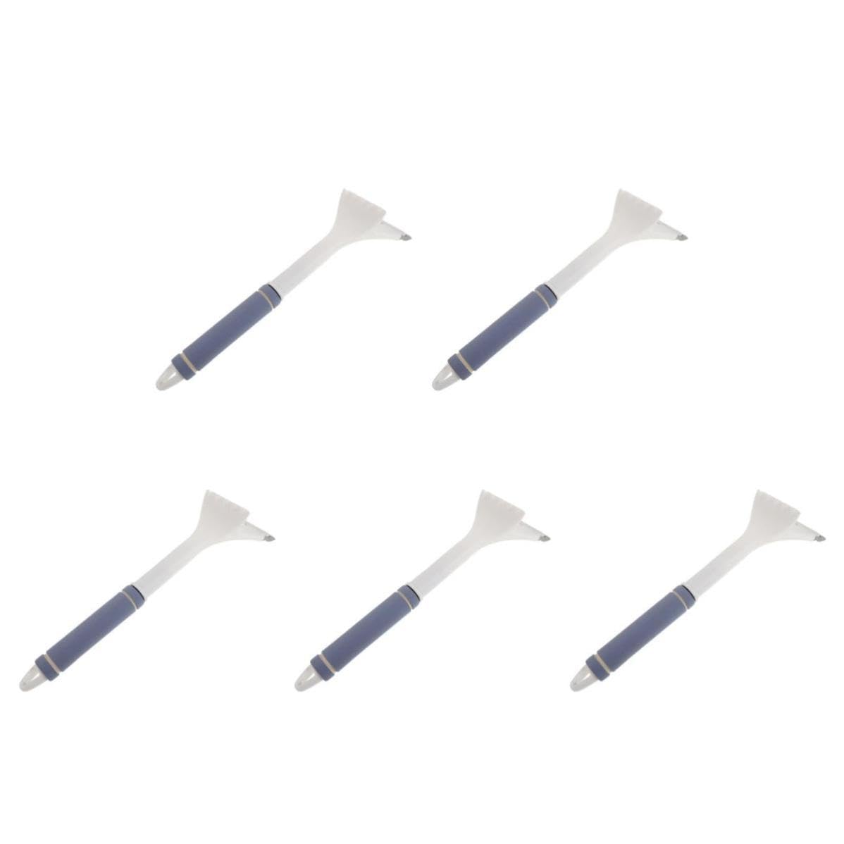 Housoutil 5 Pièces Grattoir à Glace et Brosse de Voiture à Neige avec Manche en Alliage D'aluminium Antidérapant Robuste pour Pare-Brise en Conditions Hivernales