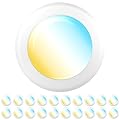 Sunco 20 Pack 5/6 Inch LED Disk Lights, Flush Mount Disc Recessed Ceiling Can Lighting, 1050 LM, Selectable CCT 3000K/4000K/5000K/6000K/6500K, Dimmable, 15W=75W, Damp Rated ETL