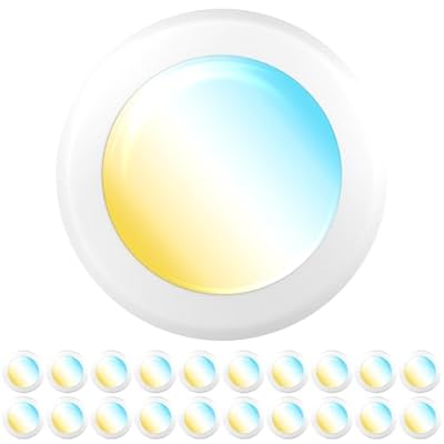 Sunco 20 Pack 5/6 Inch LED Disk Lights, Flush Mount Disc Recessed Ceiling Can Lighting, 1050 LM, Selectable CCT 3000K/4000K/5000K/6000K/6500K, Dimmable, 15W=75W, Damp Rated ETL