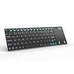 Rii Mini Clavier 2.4GHz sans Fil AZERTY (Version française) avec Grande Taille Touchpad pour Smart TV,HTPC,TV Box,Raspberry PI, Mac OS,Linux,Android,Windows 2000 XP Vista 78,Sony PlayStation 3