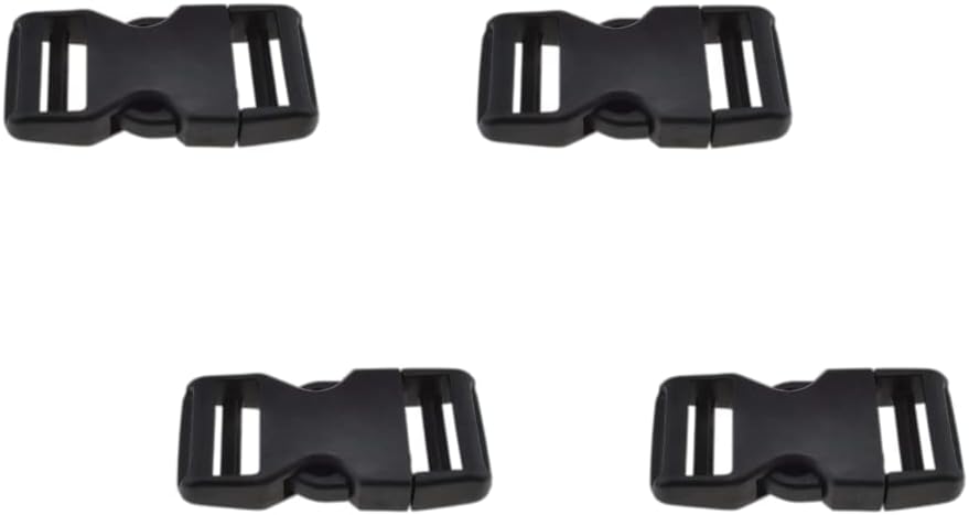 SGH Pro Quick Side Release Buckles 1" Wide 4 Pack Dual Adjustable No Sewing Clips Snaps Heavy Duty Plastic Replacement for Nylon Strap Boat Cover Backpack Fanny Pack Nylon Webbing Belt Dog Collars