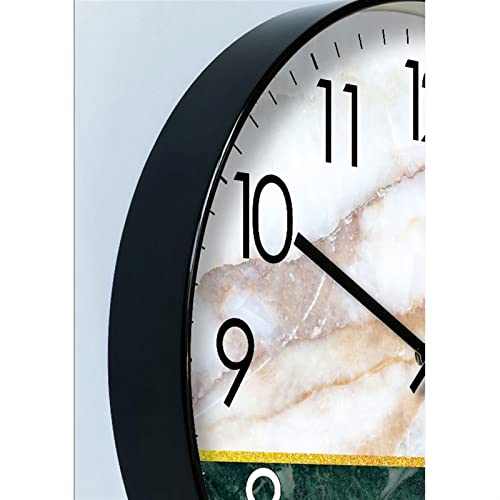 Horloge murale salon rétro TUSUOD imitation marbre 12" - 6