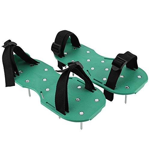 Nail Spiked Aeration Shoes - 1 Pair Garden Yard Grass Cultivator Scarification Lawn Aerator Nail Shoes Tool 310mm
