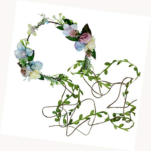 LYM Vine Flower Flower Wreath Headband Crown Prom Photography Wedding (color : A)