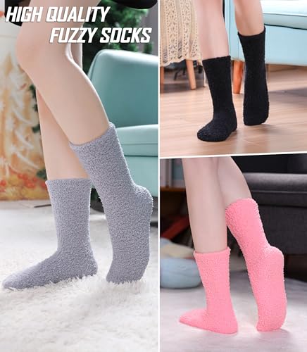 Image of FNOVCO Womens Fuzzy Socks Super Soft Fluffy Winter Warm Cozy Home Sleeping Socks