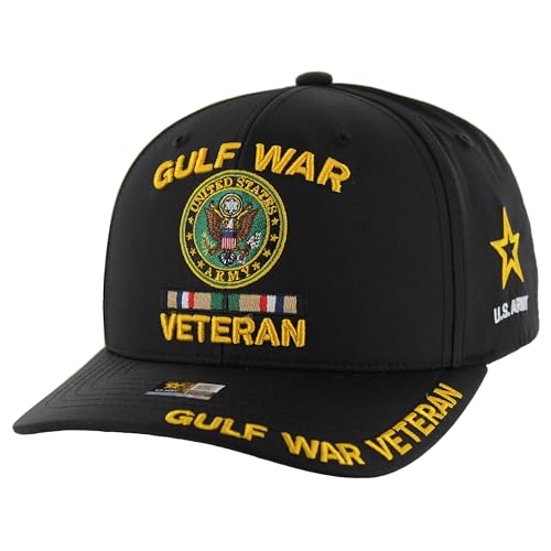 Image of Gulf War Veteran Hat for Men Camo US Army Hat, Official Licensed Combat Veterans Embroidered Baseball Cap