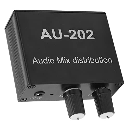 Mixer Estéreo Distribuidor Mixer de áudio, Conversor de áudio 2 Em 2 Out Converter Switch Box Dual S