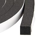 High Density Foam Tape Waterproof Sealing Strip CR Strips Neoprene Single-Sided Adhesive EVA Seal AC Foam Weather Stripping 1/2in X 1/2in X 13Ft